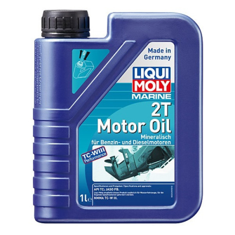 Моторна олива для 2-тактних моторів човнів Liqui Moly MARINE 2T MOTOR OIL 1л (25019)