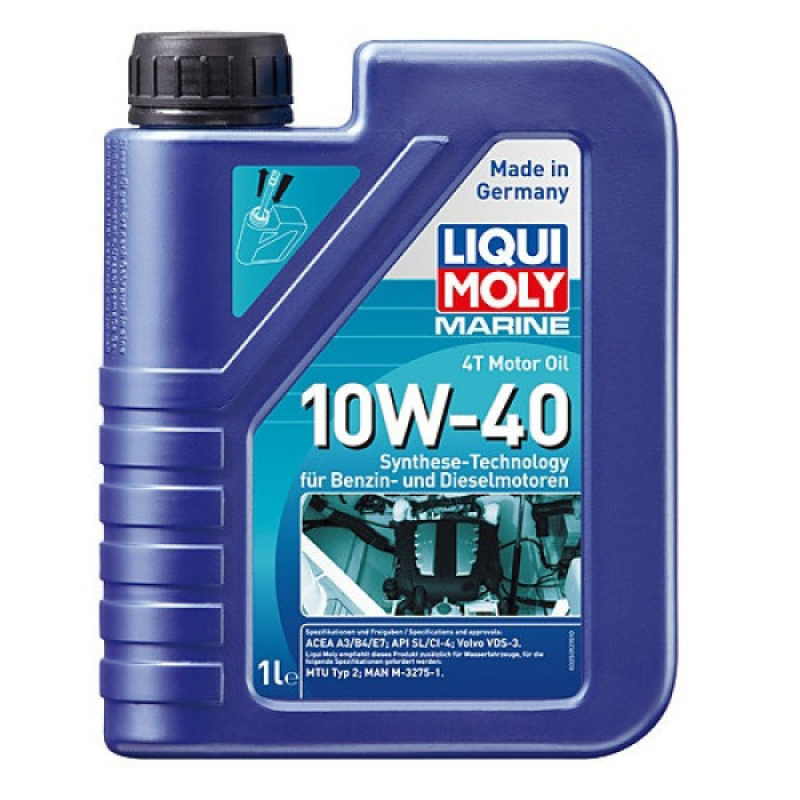 Моторна олива для 4-тактних човнових двигунів Liqui Moly MARINE 4T MOTOR OIL 10W-40 1л (25012)