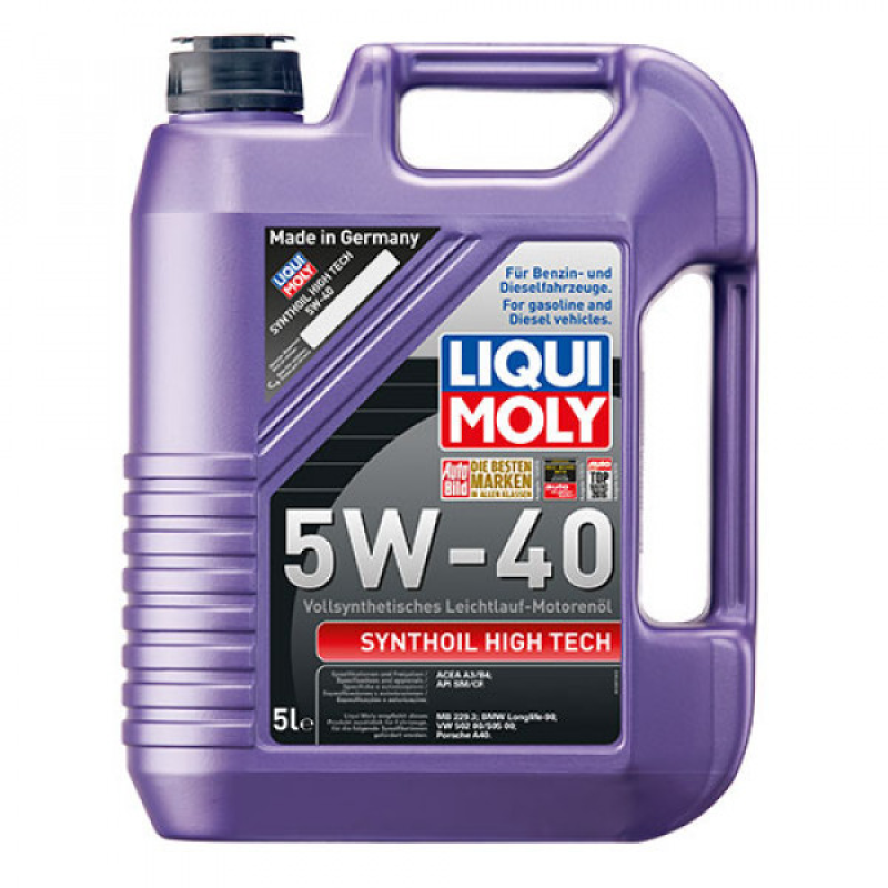 Синтетична моторна олія Liqui Moly Synthoil High Tech SAE 5W-40 5л (1856)