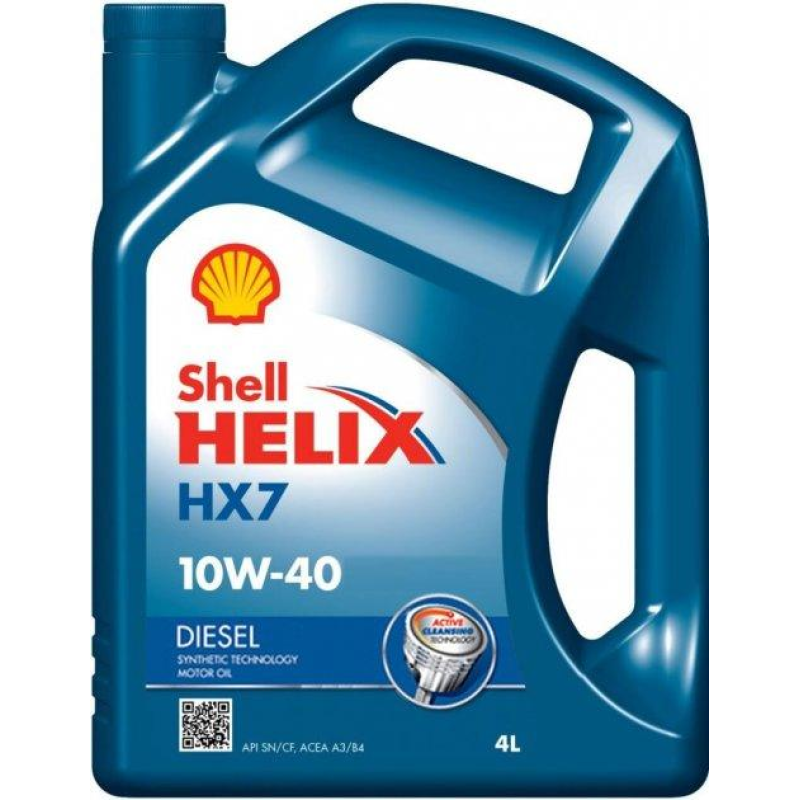 Моторна олія Shell Helix HX7 Diesel SAE 10W40 API CF ACEA A3/B3 A3/B4 MB 229.3; VW 505.00 (4арк.) 550046310