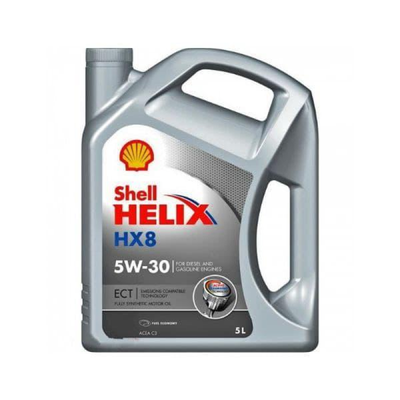 Моторна олія Shell Helix HX8 ECT SAE 5W-30 АСЕА С3 API SN MB 229.31/229.51 VW 504 00/507 00 (5л) 550048100