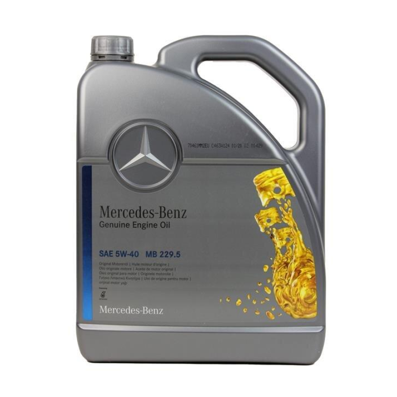 Моторне масло Mercedes Benz Genuine Engine Oil SAE 5W40 MB 229.5 ACEA A3/B4, API SN/CF (5л) A000989860613