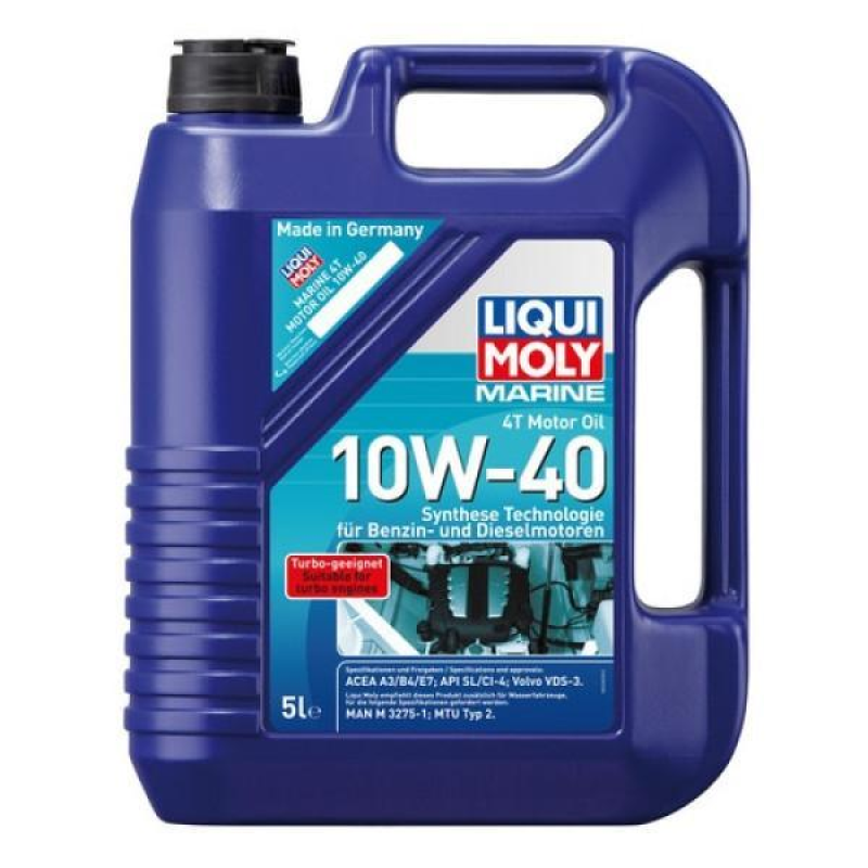 Моторна олива для 4-тактних човнових двигунів Liqui Moly MARINE 4T MOTOR OIL 10W-40 5л (25013)