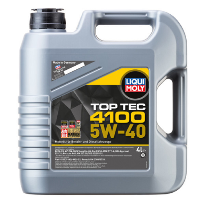 Синтетична моторна олія Liqui Moly Top Tec 4100 SAE 5W-40 ACEA C3, API SN/CF 4л. (7547)