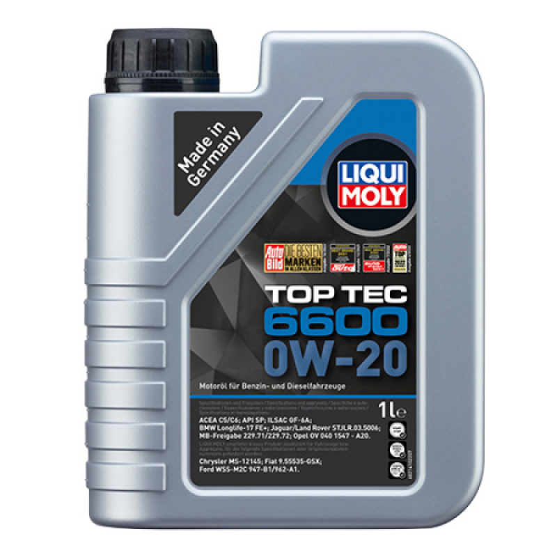 Синтетична моторна олія Liqui Moly Top Tec 6600 0W-20 ACEA C5/C6, API SP; ILSAC GF-6A, (1л) 21410 .